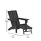 Flash Furniture Black Adirondack Chairs with Ottoman-Cupholder, 2PK 2-LE-HMP-1045-110-BK-GG - alternate 6